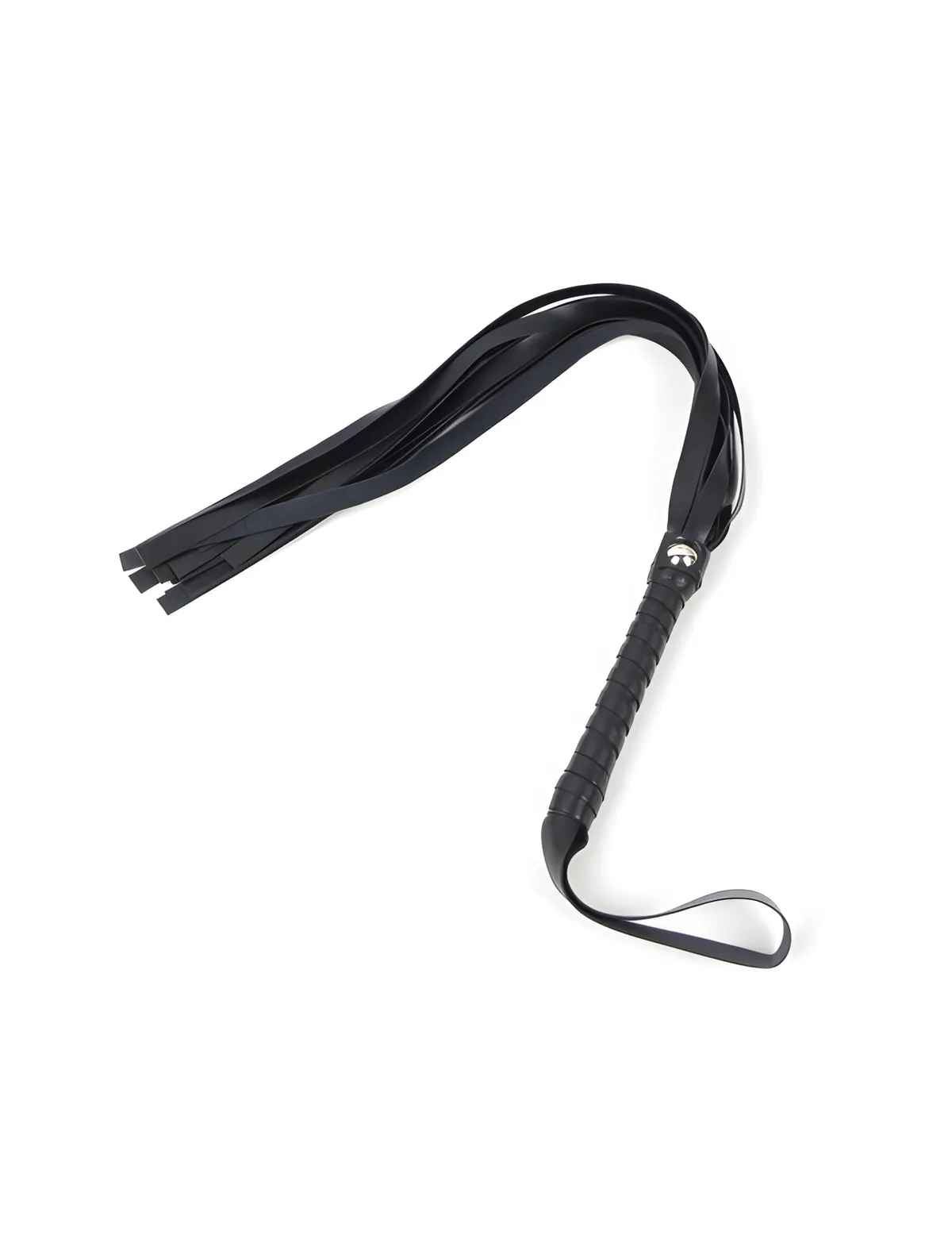 Fancyra Black Leather Flogger Whip MultiTail