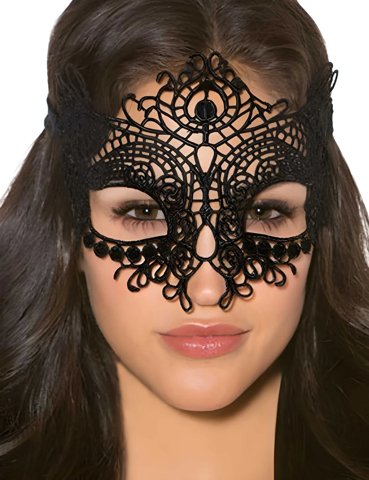 Fancyra Women Black Lace Mask Pack of Two Perfect Parties for Special Occasions