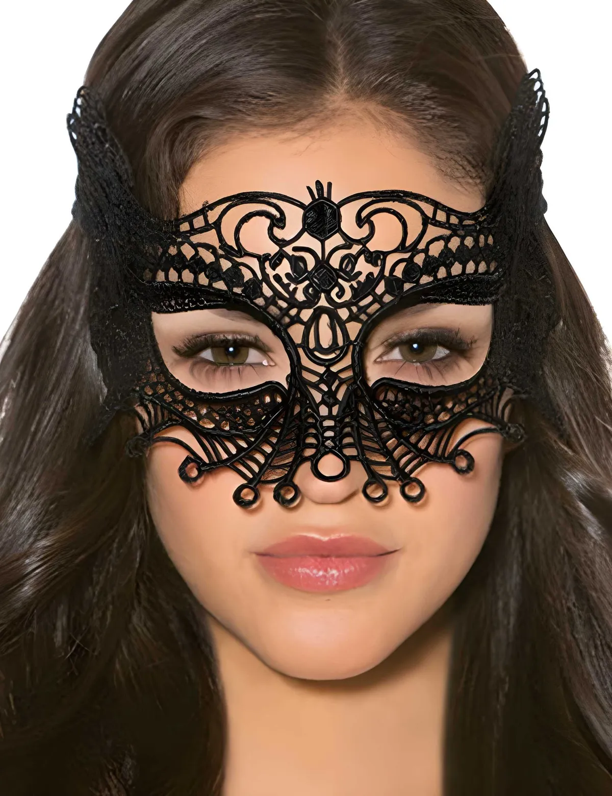 Fancyra Women Black Lace Face Mask Party Wear Pack of Two