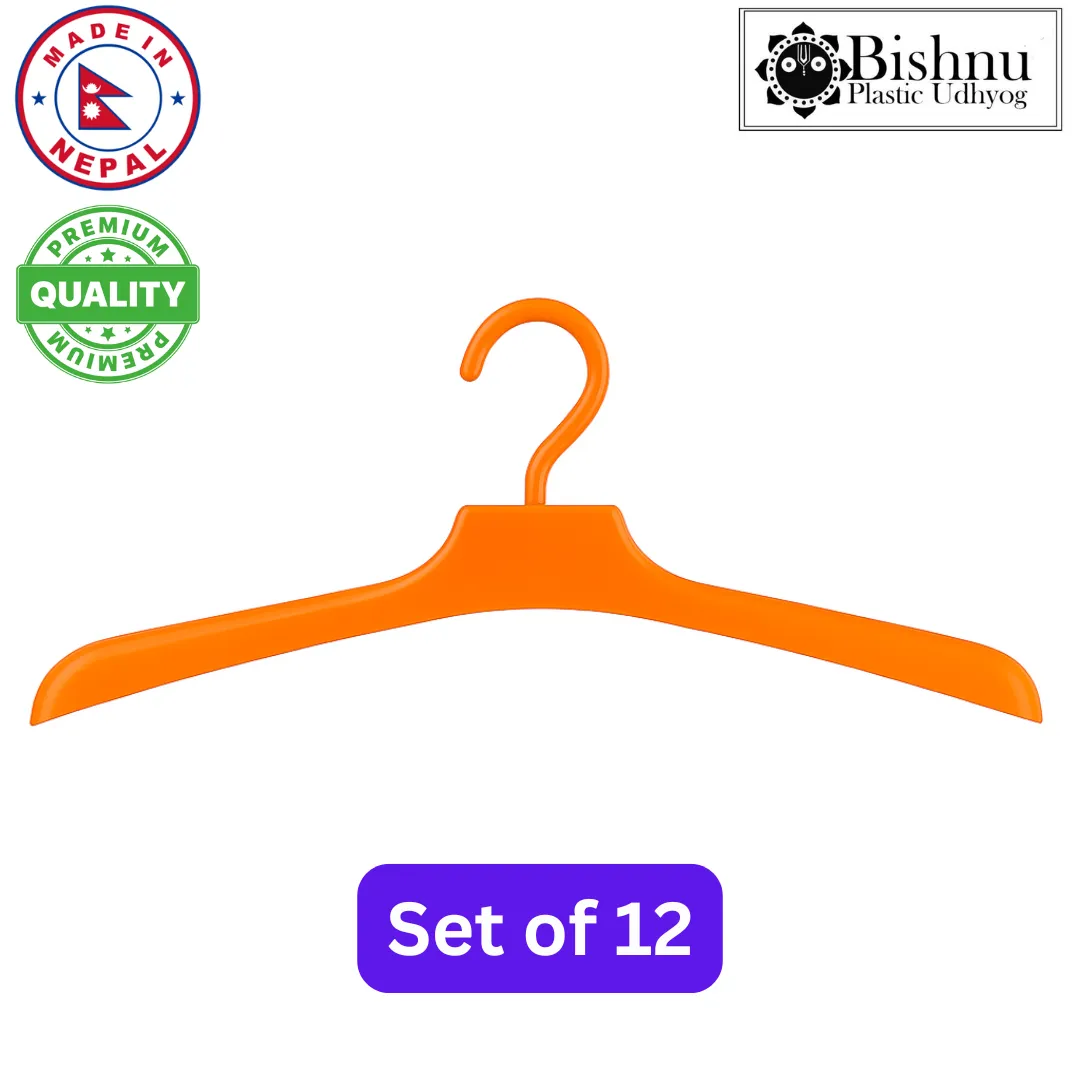 Bishnu Plastic Hanger Set Of 12 – Durable & Flexible