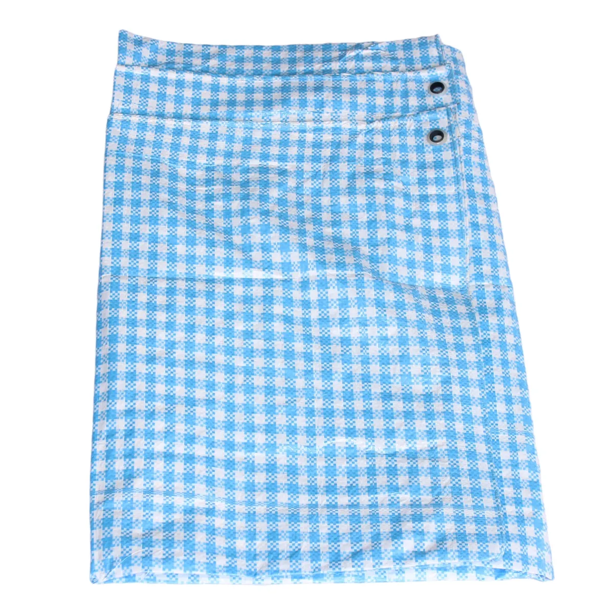 Bishnu 18x24 ft Blue/White Check 90 GSM Light-Duty Tarpaulin