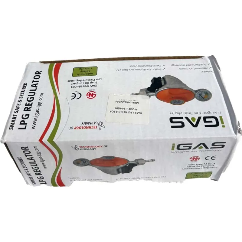 LPG Safety Gas Regulator With Meter (Multicolor)