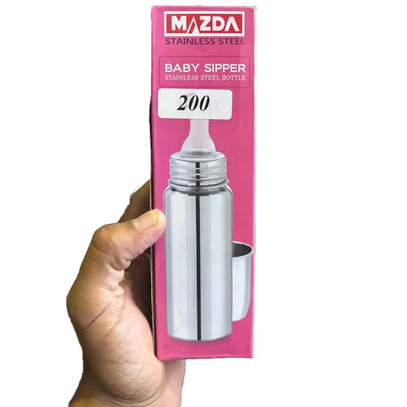 Mazda Stainless Steel Baby Sipper (Silver)