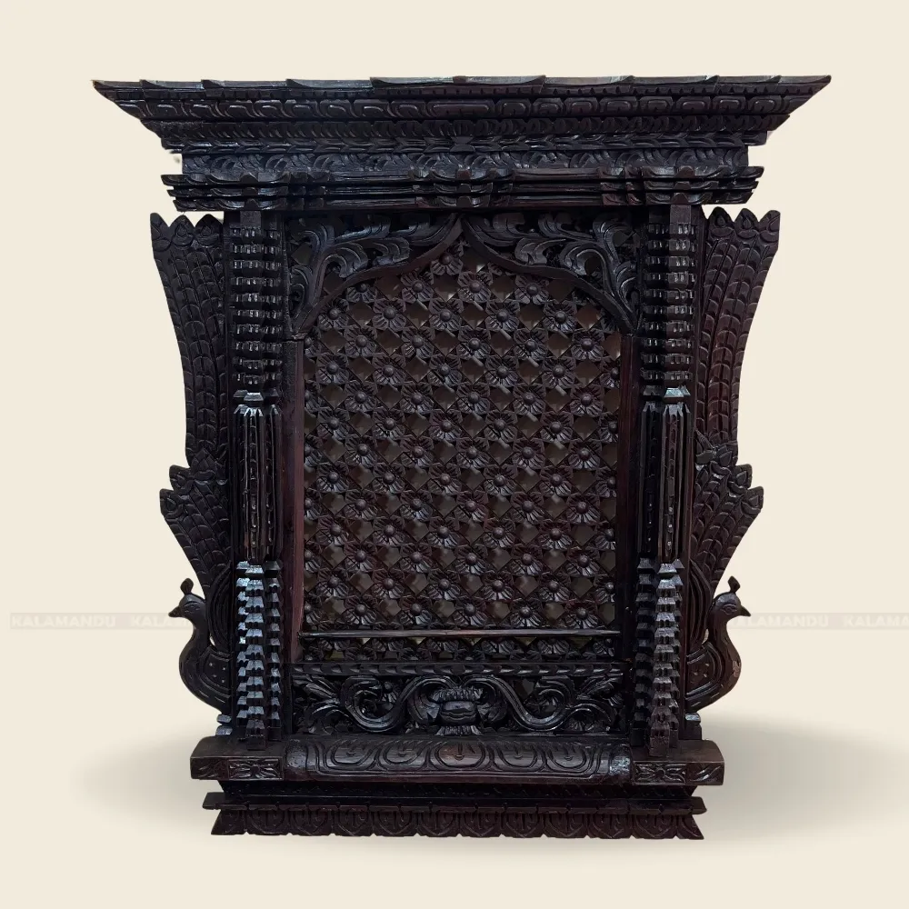 Mayur Akhijhyal – Traditional Peacock Window Decor 24-Inch