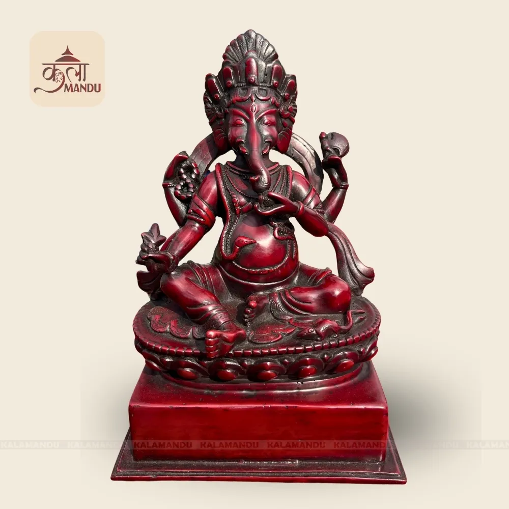Resin Ganesh Statue With Base 10-Inch 