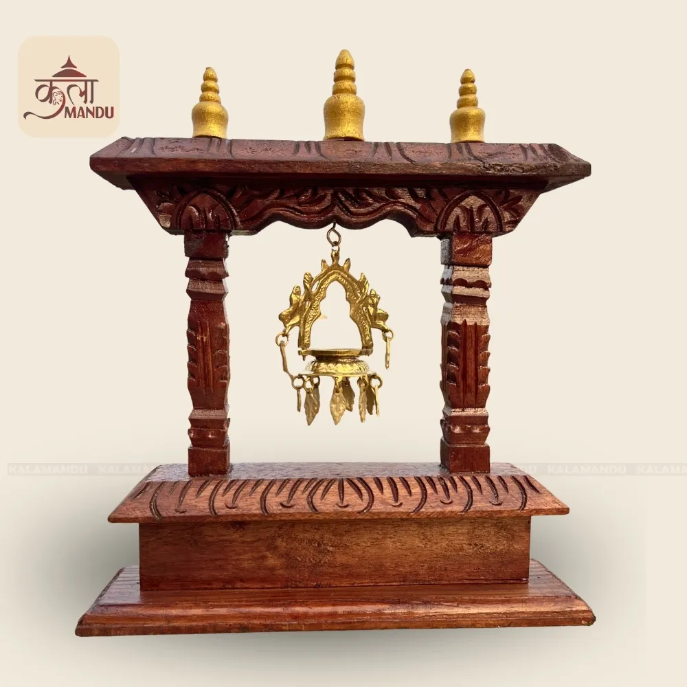  Wooden Dalucha Bell Stand 11-Inch