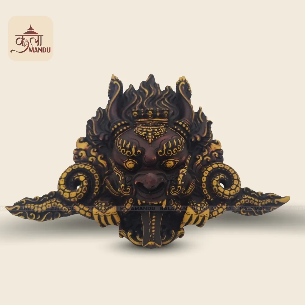 Traditional Nepali Chhepu Mask – Newari Wall Decor
