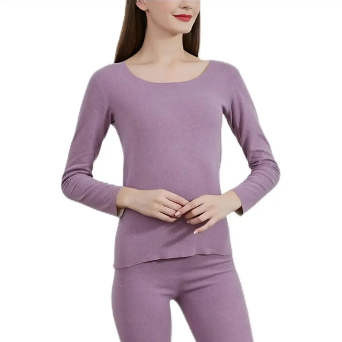 Warm Seamless: One Full Sleeved Winter Thermal Set For Women