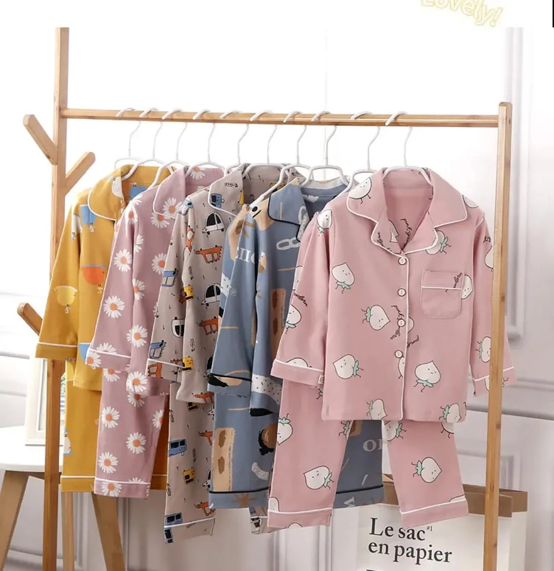 Cotton Pajamas: One Set For 2 to 12 yrs for Kids