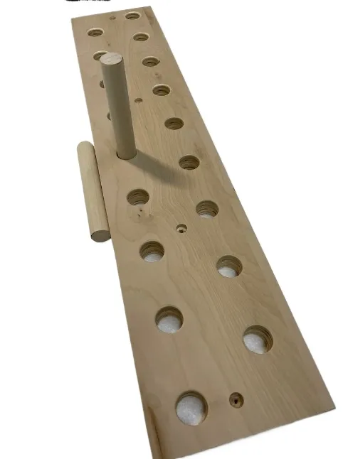 Wall Mounted 4ft Climbing Fitness Pegboard For Strength Training - Brown