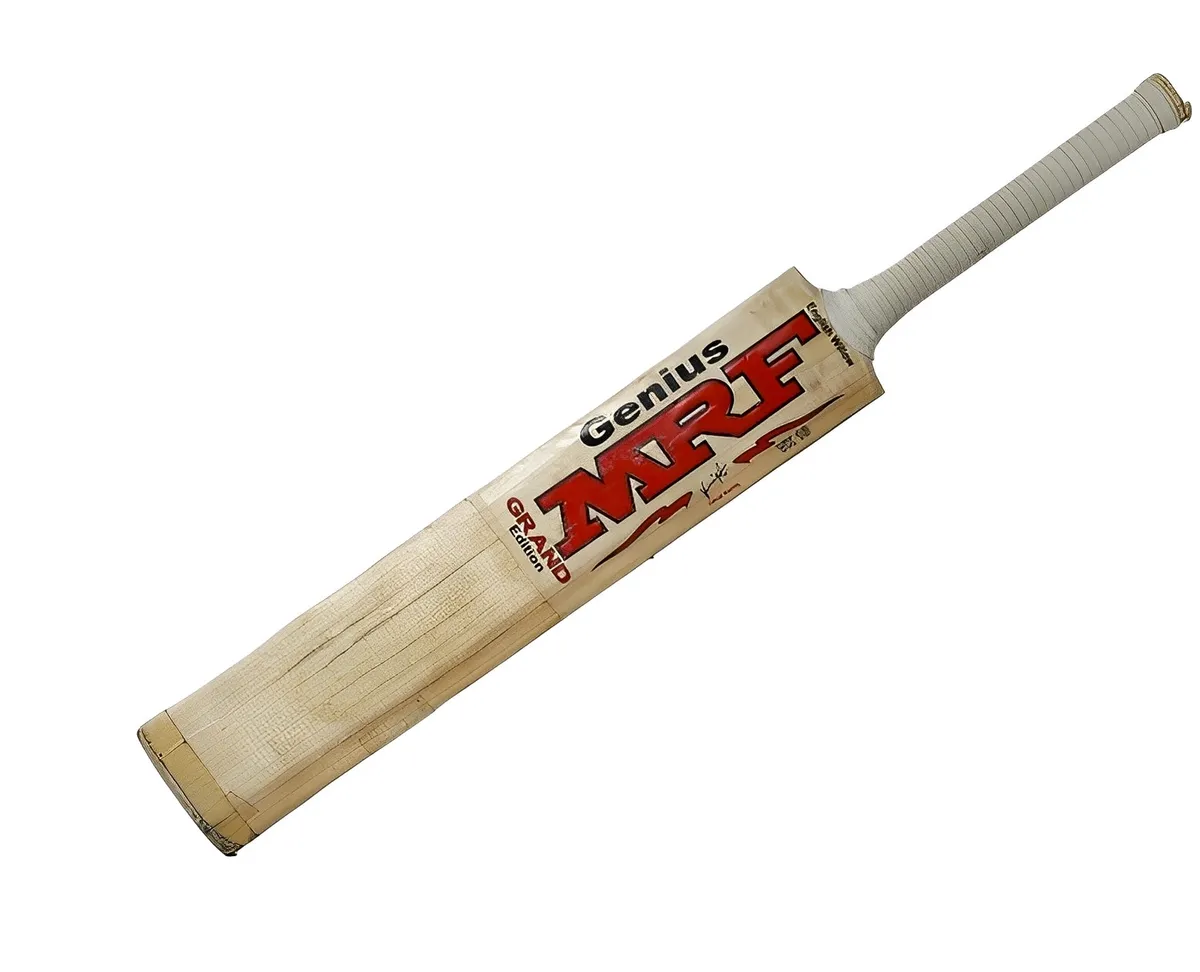 MRF Deuce Ball Play Cricket Bat With Virat Kohli Signed Wizard Limited Edition - Red