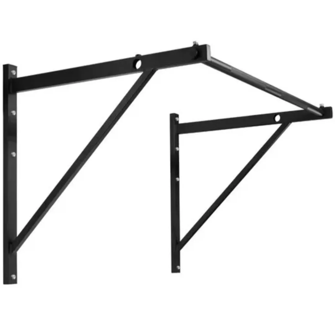 Wall Mounted Chin-Up Pull-Up Bar For Home Gym And Strength Training - Black