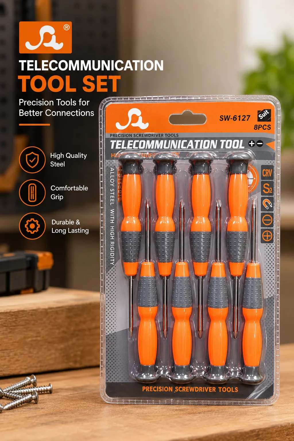 SW-6127 8PCS Precision Screwdriver Set For Electronics Repair