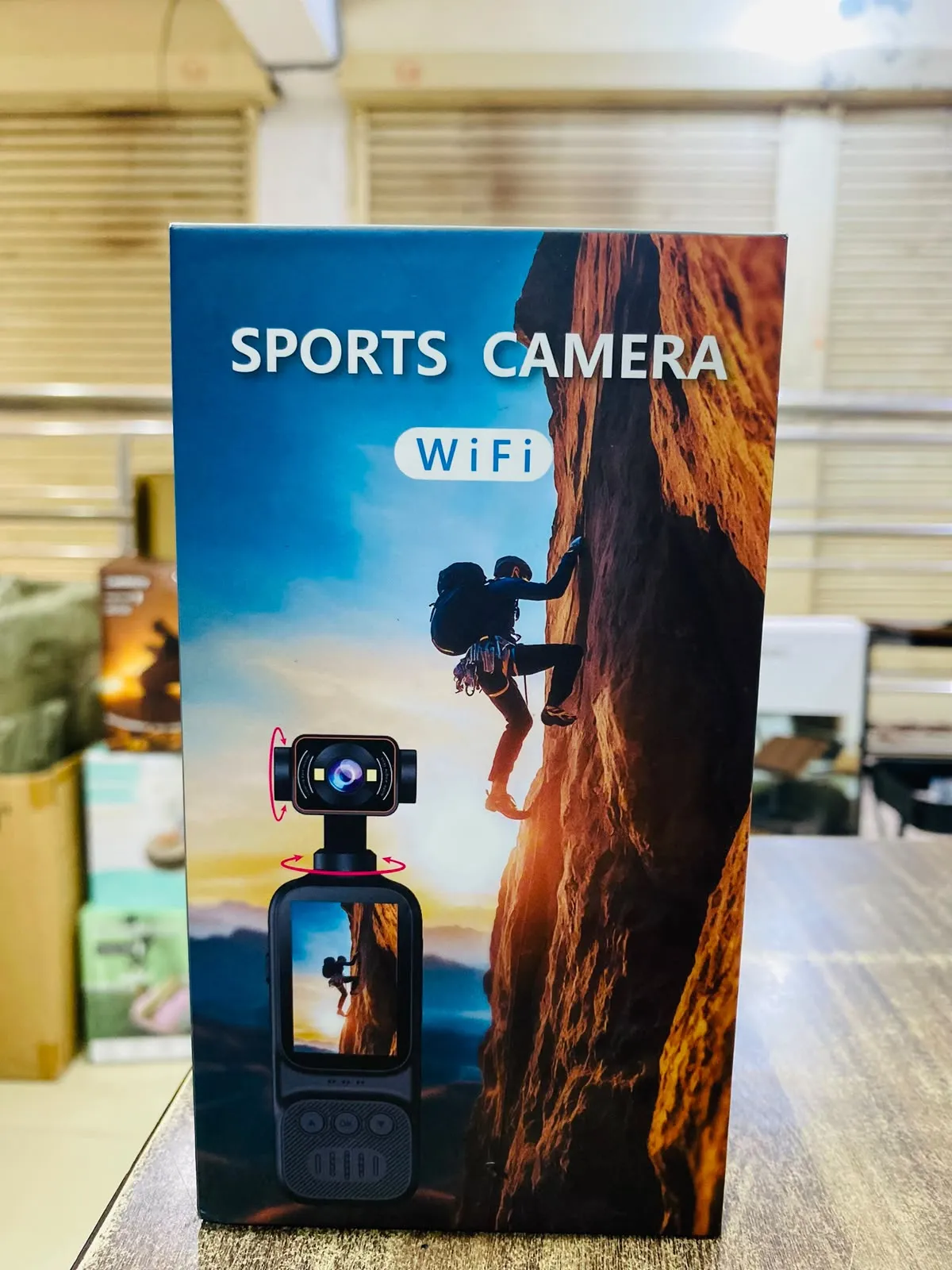 4K HD Pocket Action Camera 180° Rotation WiFi Vlog Camera Handheld Sports Cam