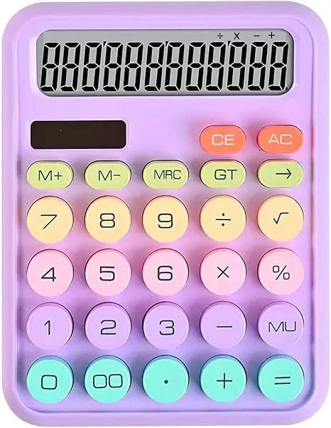 Electronic Desktop Calculator With Large LCD Display And Compact Design