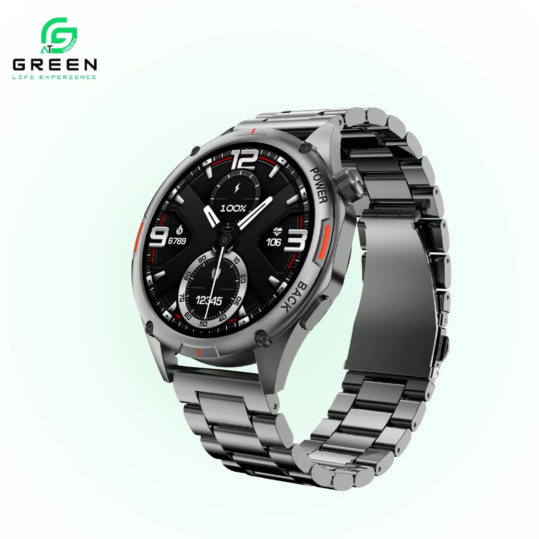 Green Orbit Pro Luxury Smartwatch With 1.43" Amoled Display BT Calling & IP68 Rating