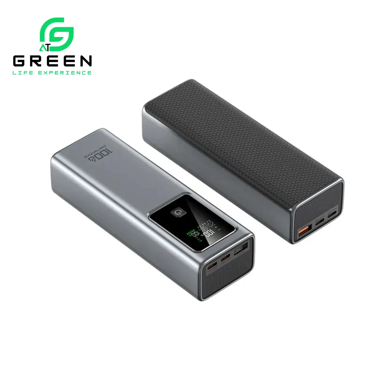 Green PowerMax-100 20000mAh 100W Power Bank With PD Fast Charging Digital Display & USB-C Ports
