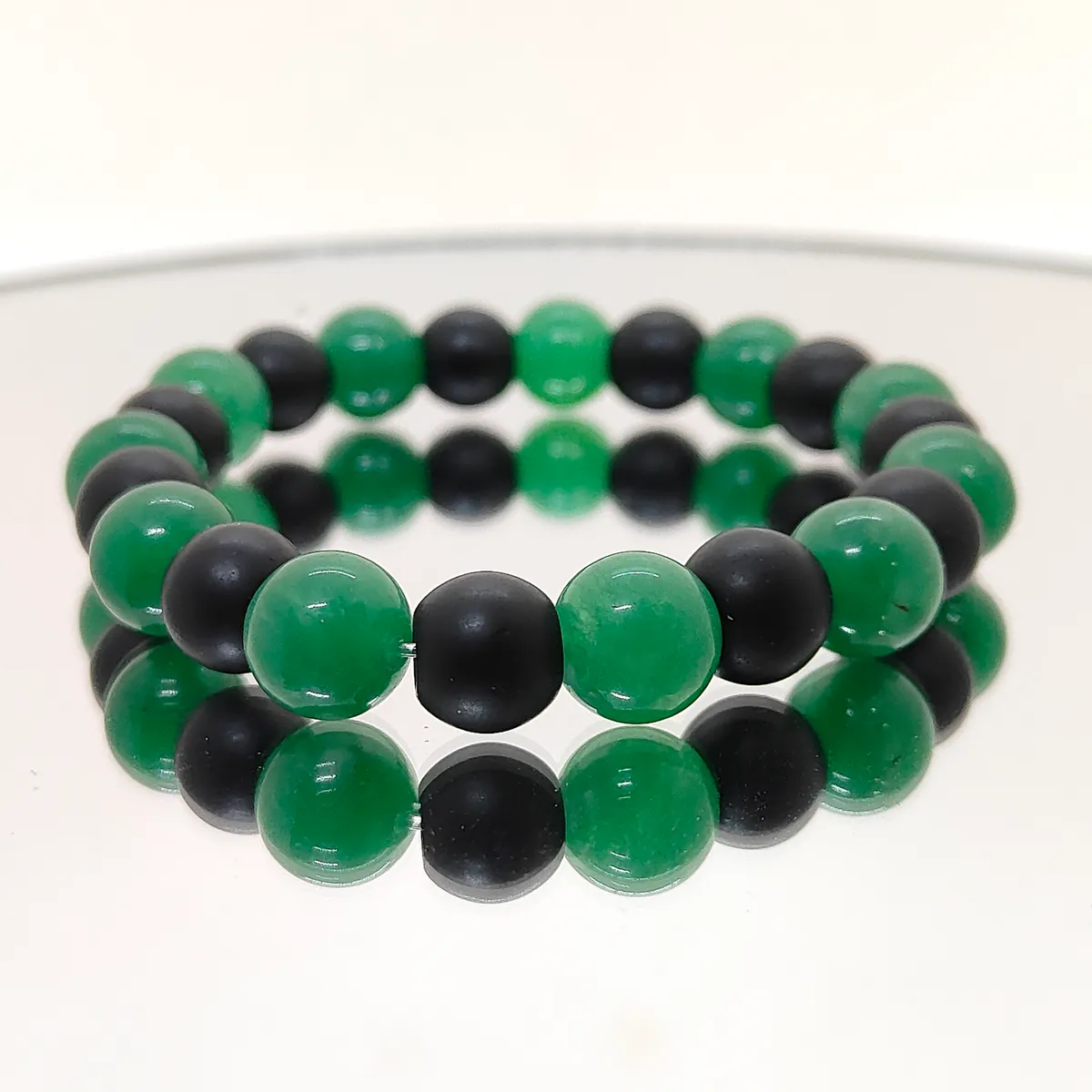 Geometric Natural Stone Beaded Bracelet For Men