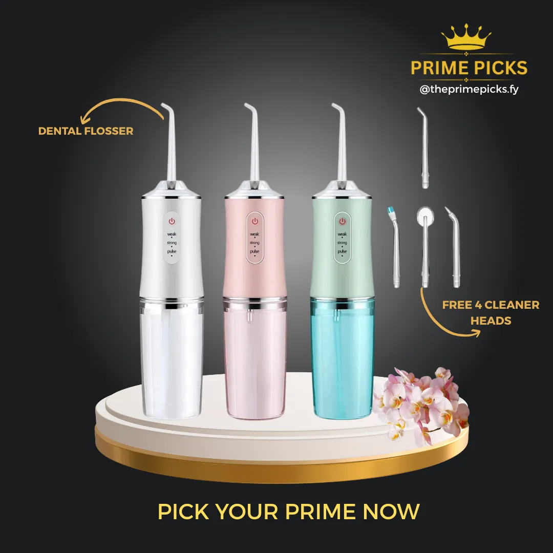 Premium Electric Water Flosser With IPX7, 3 Speed Modes And Portable Oral Irrigator - Multicolor