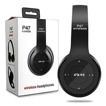 P47 Bluetooth 5.0 Wireless Folding Headphones For Smartphones