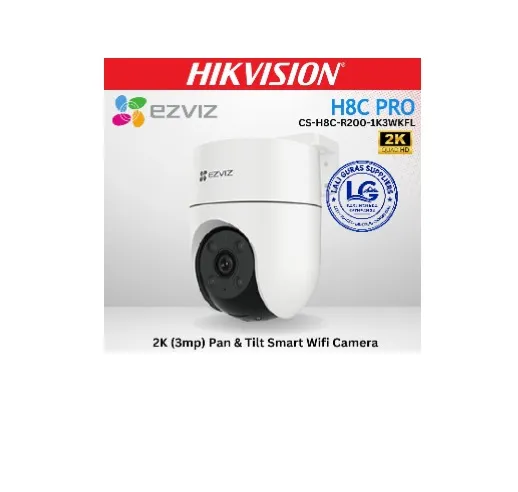 Ezviz H8c Pro 3MP 2K Outdoor Pan & Tilt Wired/Wireless CCTV Camera With Color Night Vision