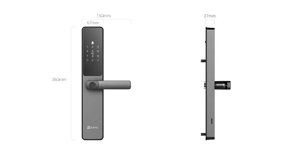 EZVIZ DL05 Smart Fingerprint Lock With Wi-Fi Keyless Entry